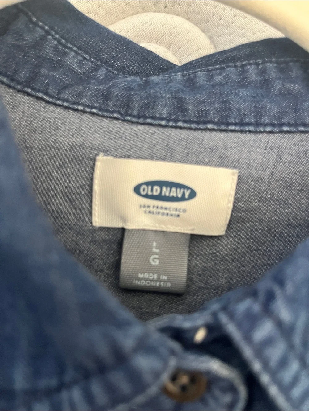 Old Navy Indigo Denim Shirt Dress